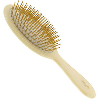 Horn Imitation Hairbrush With Gold Pins