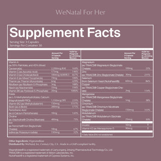 Kit de supplément WeNatal - Pour elle