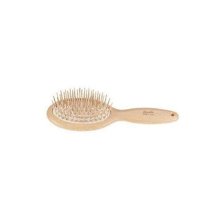 Mini Beech Oval Hairbrush With Wood Pins