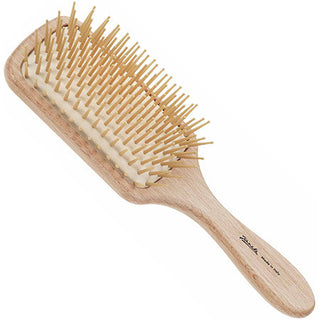 Beech Rectangular Hairbrush with Wood Pins