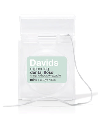 Davids Expanding Dental Floss / Refillable Dispenser / Mint