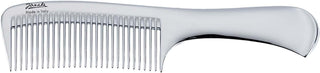 Chrome Wide-Tooth Comb with Handle