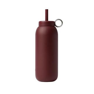 Stainless Bottle Straw Cap | 32oz - BLACK CHERRY