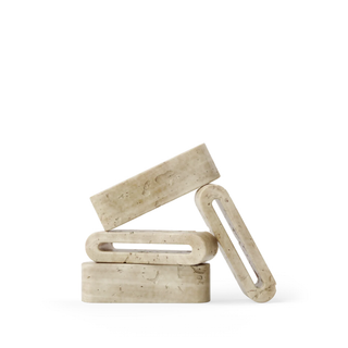 Italian Travertine Stone Tongue Scraper Holder