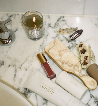 Mini Boar Bristle Brush In Chantilly