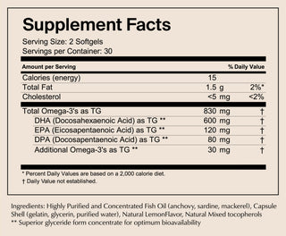 Sachet de recharge de suppléments prénatals d'huile de poisson Omega DHA+